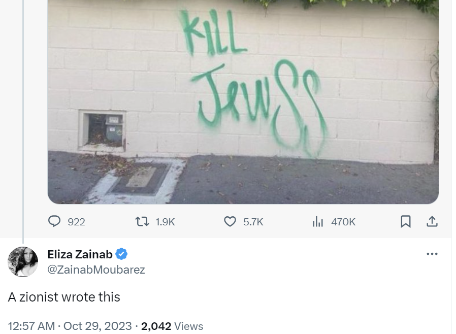 Eliza Zainab Moubarez - jøder sionister